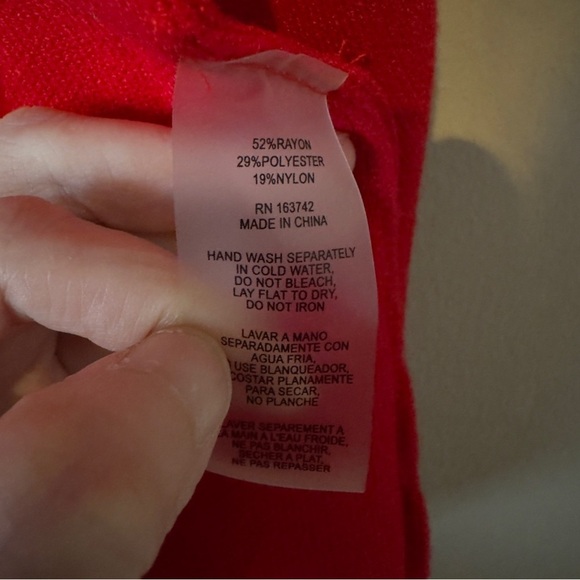 NWT Adrienne Vittadini Red Cardigan Size M - Picture 7 of 10